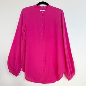 Equipment Hot Pink Silk Button Down Shirt Blouse XS